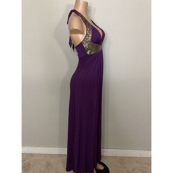 New. SKY purple halter embellished maxi dress. Small. Retails $259 - Picture 6 of 9